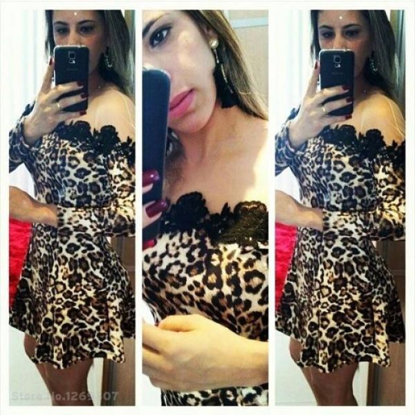 VT006 Vestido Tule Leopard