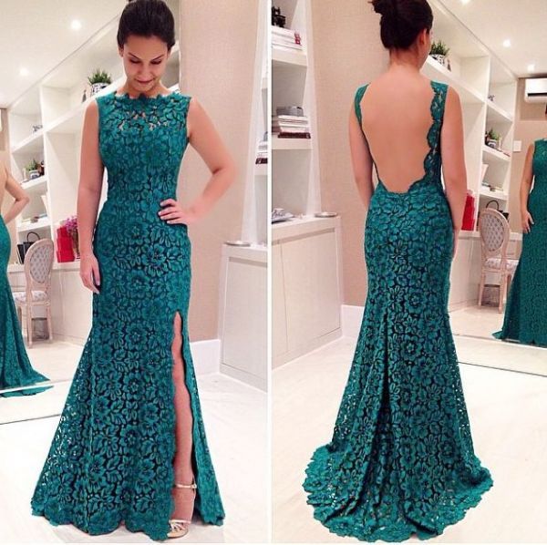 MI054 Vestido Longo Green Elegance